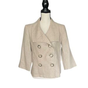 Vintage Robert Kitchen Canada 100% Linen doubled breasted top/jacket. SZ.10
